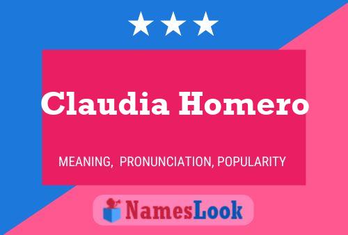 Claudia Homero 名字海报