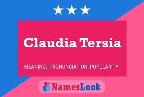 Claudia Tersia 名字海报