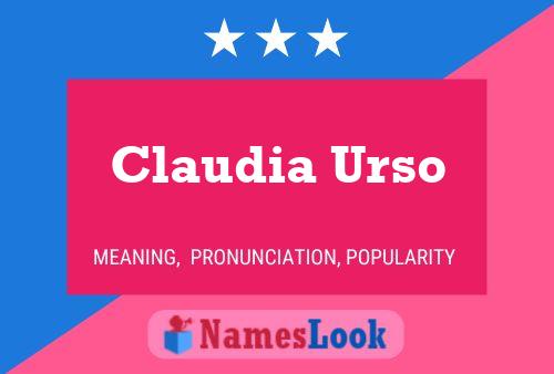 Claudia Urso 名字海报