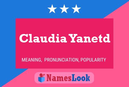 Claudia Yanetd 名字海报