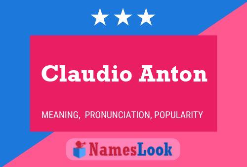 Claudio Anton 名字海报