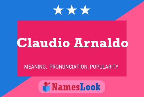 Claudio Arnaldo 名字海报