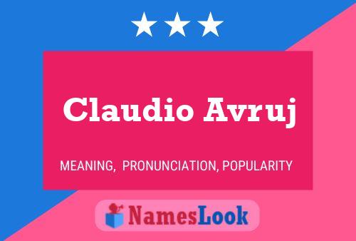 Claudio Avruj 名字海报