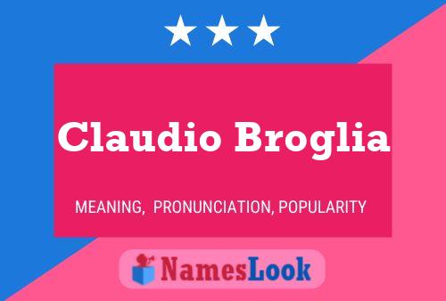 Claudio Broglia 名字海报