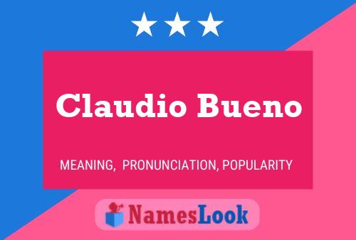 Claudio Bueno 名字海报