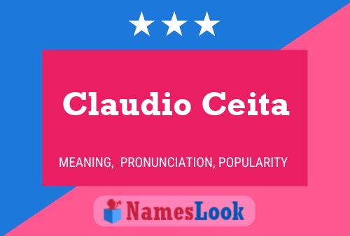 Claudio Ceita 名字海报