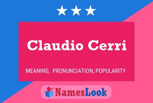 Claudio Cerri 名字海报