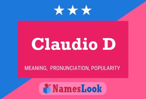 Claudio D 名字海报