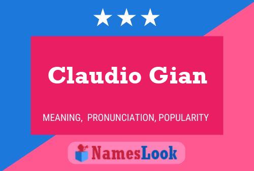 Claudio Gian 名字海报