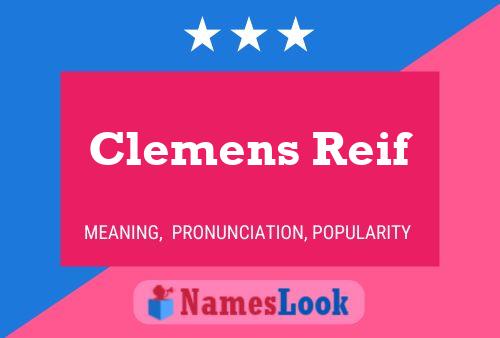 Clemens Reif 名字海报