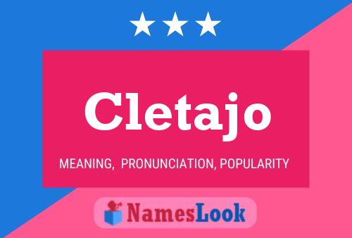 Cletajo 名字海报