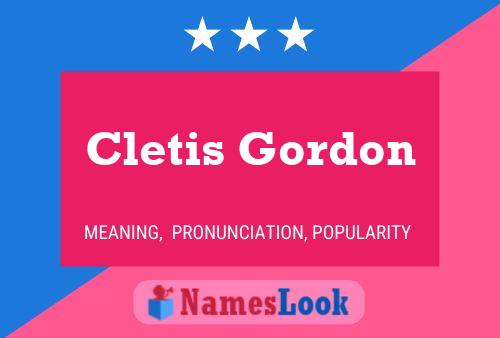 Cletis Gordon 名字海报