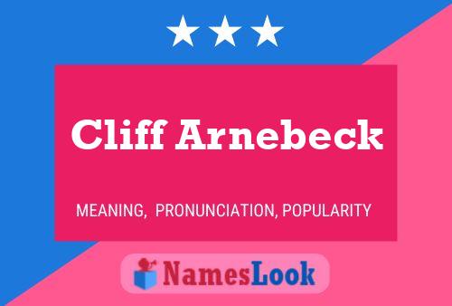 Cliff Arnebeck 名字海报