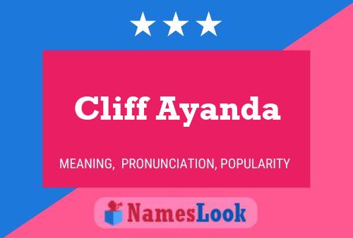 Cliff Ayanda 名字海报