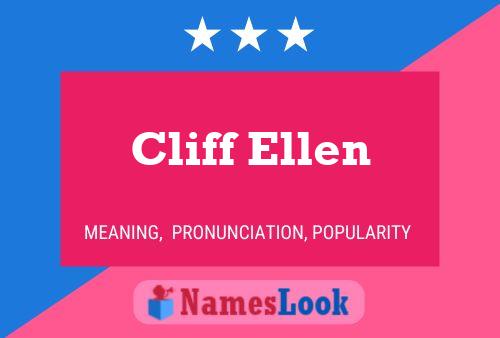 Cliff Ellen 名字海报