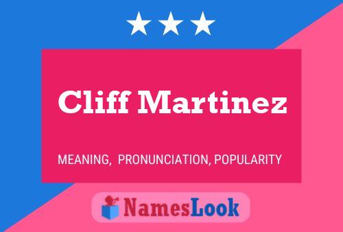 Cliff Martinez 名字海报