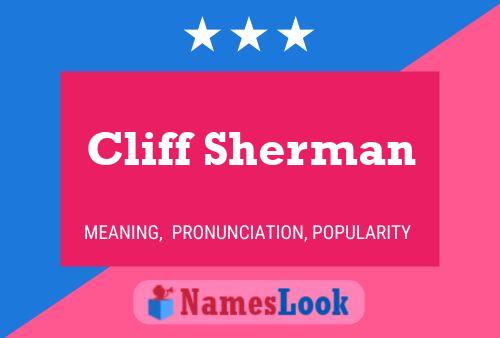 Cliff Sherman 名字海报