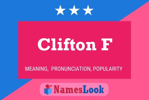 Clifton F 名字海报