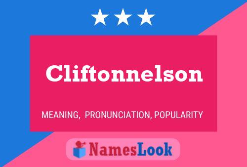 Cliftonnelson 名字海报