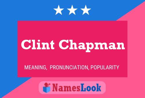 Clint Chapman 名字海报