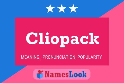 Cliopack 名字海报