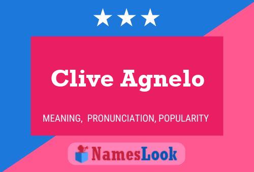 Clive Agnelo 名字海报