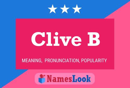 Clive B 名字海报