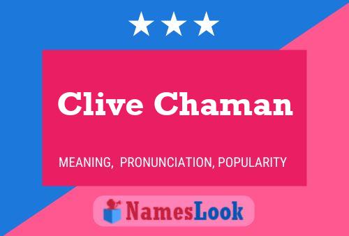 Clive Chaman 名字海报