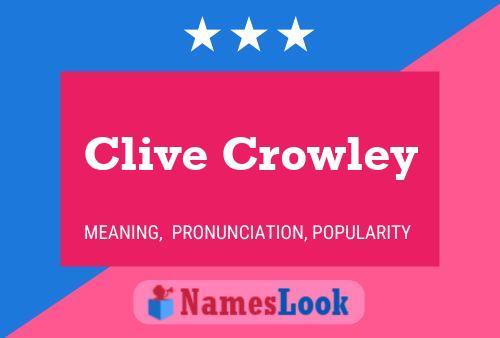 Clive Crowley 名字海报