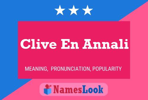 Clive En Annali 名字海报