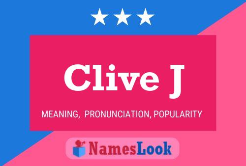 Clive J 名字海报