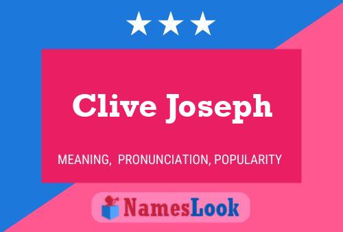 Clive Joseph 名字海报