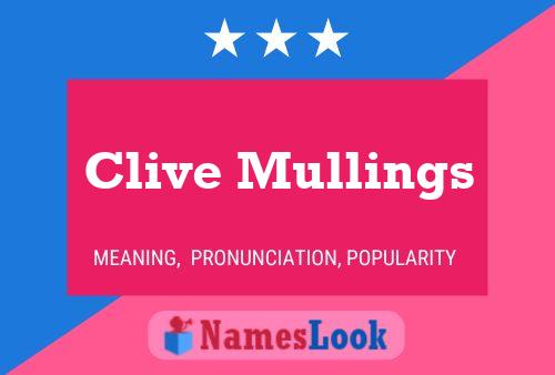 Clive Mullings 名字海报