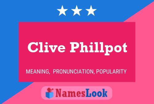 Clive Phillpot 名字海报