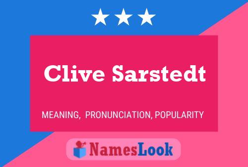 Clive Sarstedt 名字海报