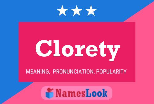 Clorety 名字海报