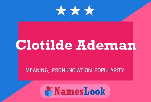 Clotilde Ademan 名字海报