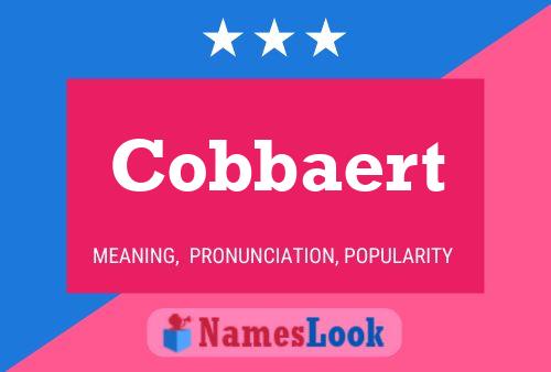 Cobbaert 名字海报