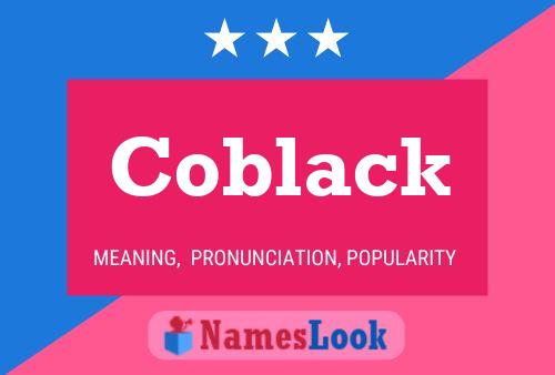 Coblack 名字海报