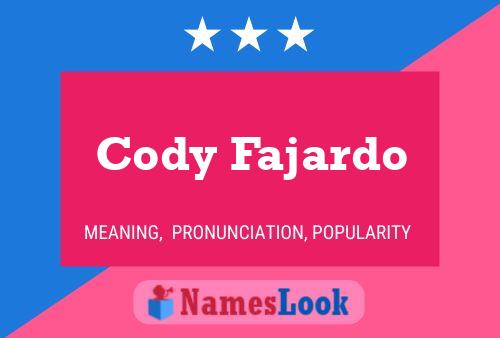 Cody Fajardo 名字海报