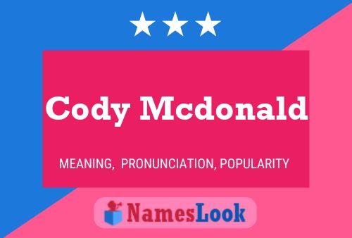 Cody Mcdonald 名字海报