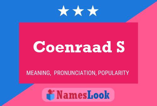 Coenraad S 名字海报