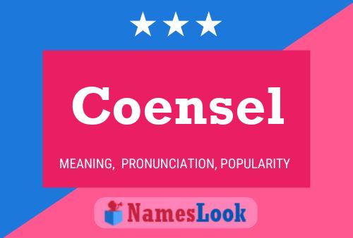 Coensel 名字海报