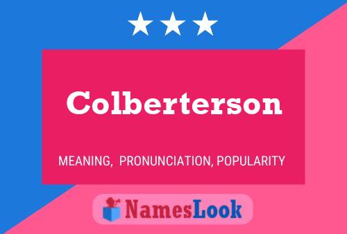 Colberterson 名字海报