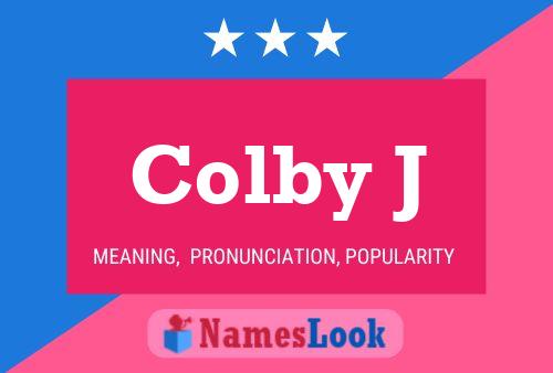 Colby J 名字海报