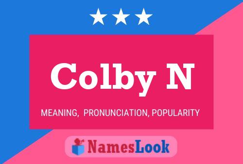 Colby N 名字海报