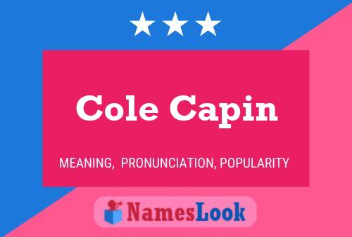 Cole Capin 名字海报