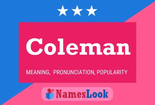 Coleman 名字海报