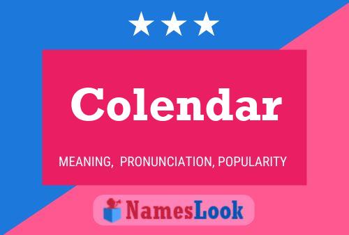 Colendar 名字海报