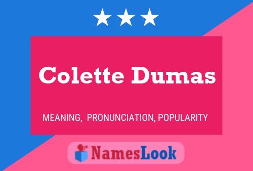 Colette Dumas 名字海报